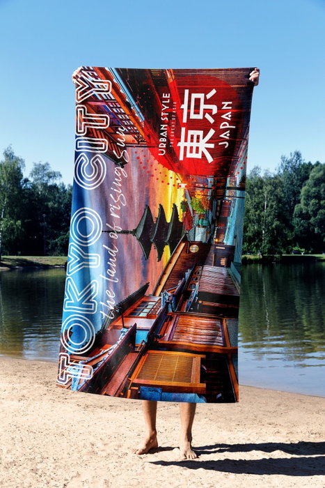 Mijölnir Tokyo Rising Sun Toalla de Playa Multicolor 90x150 cm Poliéster